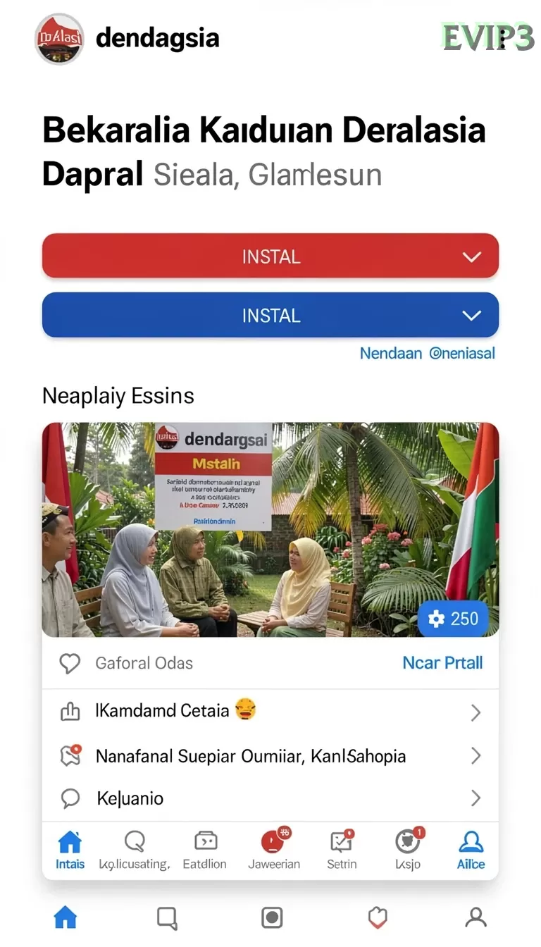 Cuplikan layar TITAN777 — menu navigasi