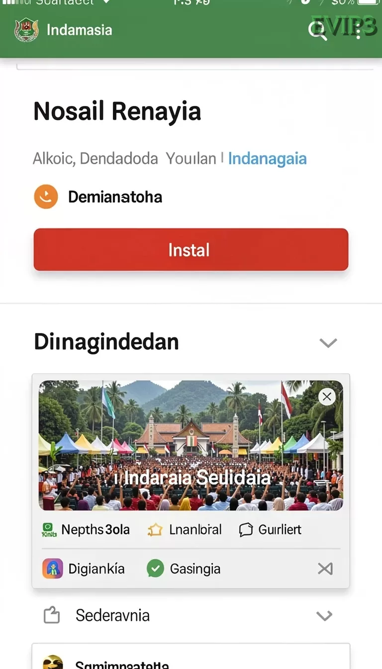 Cuplikan layar PROSLOT — menu navigasi